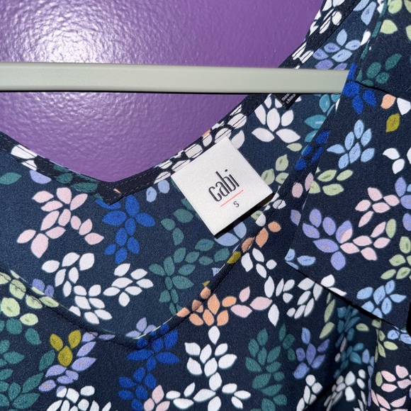 CAbi Floral Dress in Blue and White - Picture 5 of 5